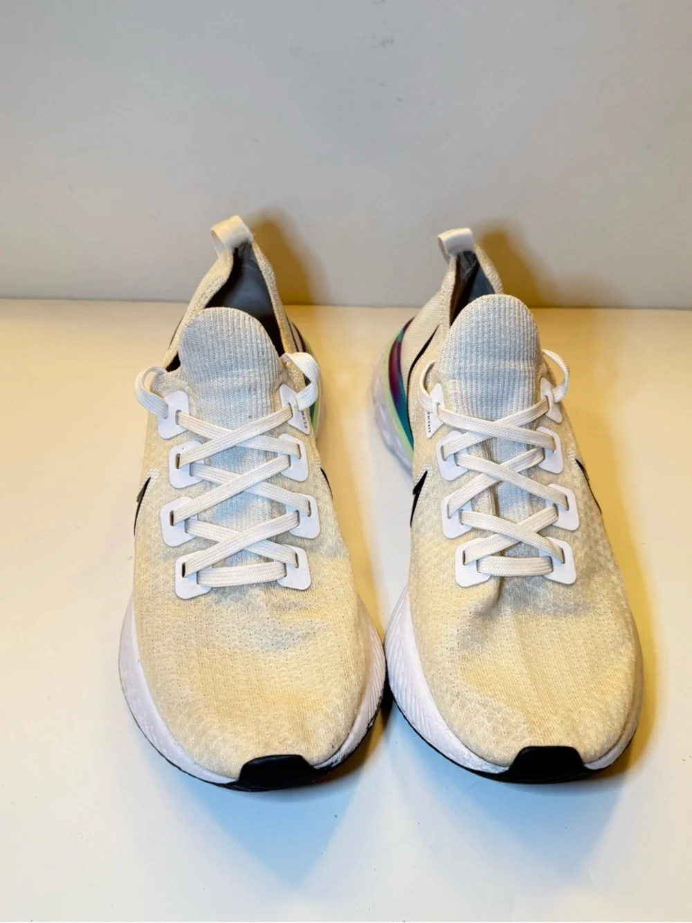 NIKE REACT INFINITY RUN FLYKNIT WHITE VAPOR GREEN AQUA RUNNING SIZES